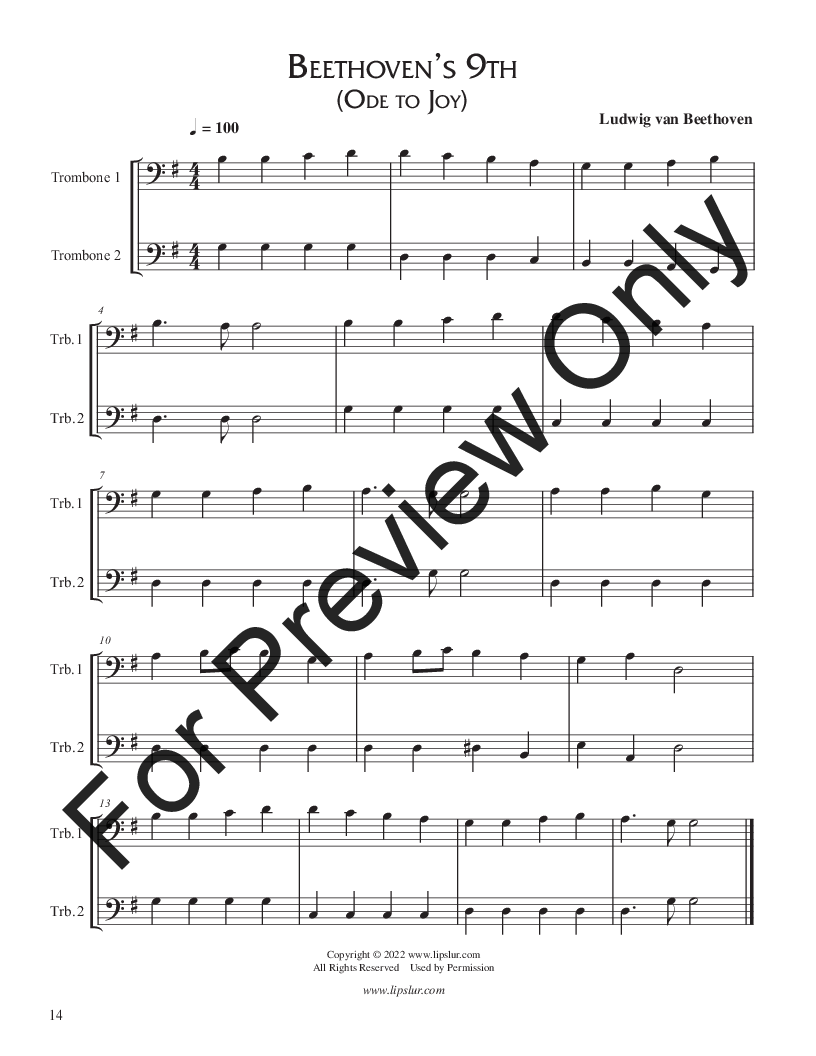 50 Duets for Trombone/Cello P.O.D.