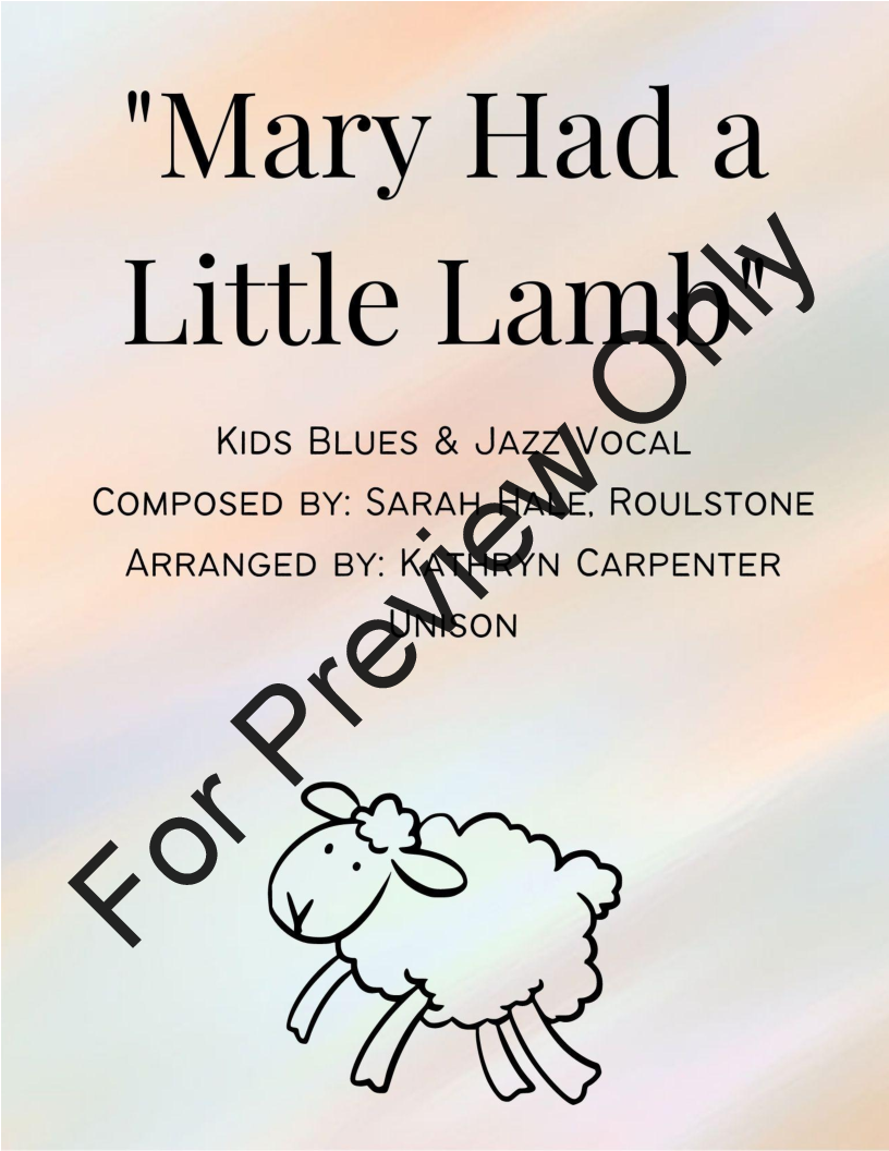 Mary Had a Little Lamb P.O.D.