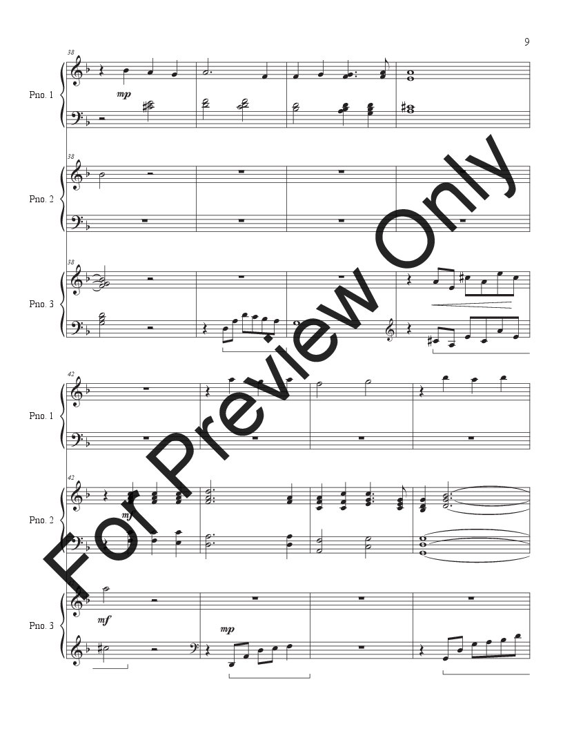 Three Hymmns For Three Pianos Set 1 P.O.D.