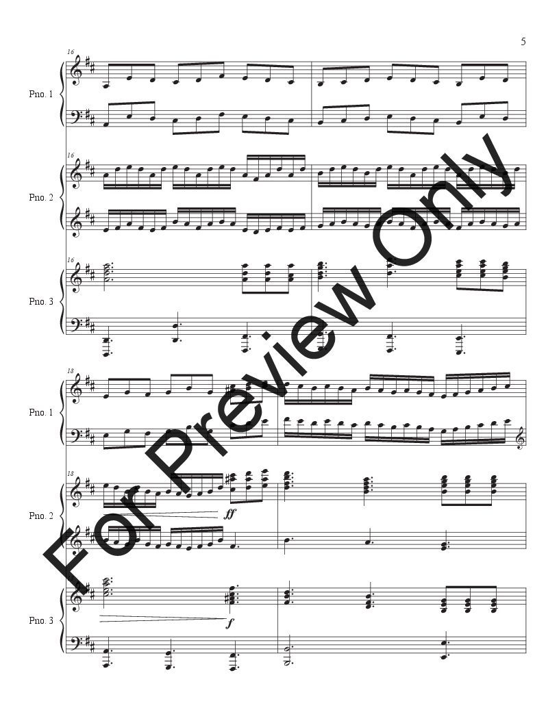 Three Hymmns For Three Pianos Set 1 P.O.D.