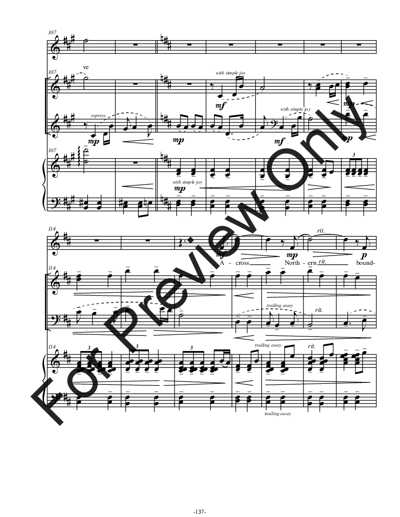 Nine Bethany Swann Songs for High Voice and Piano Trio P.O.D.