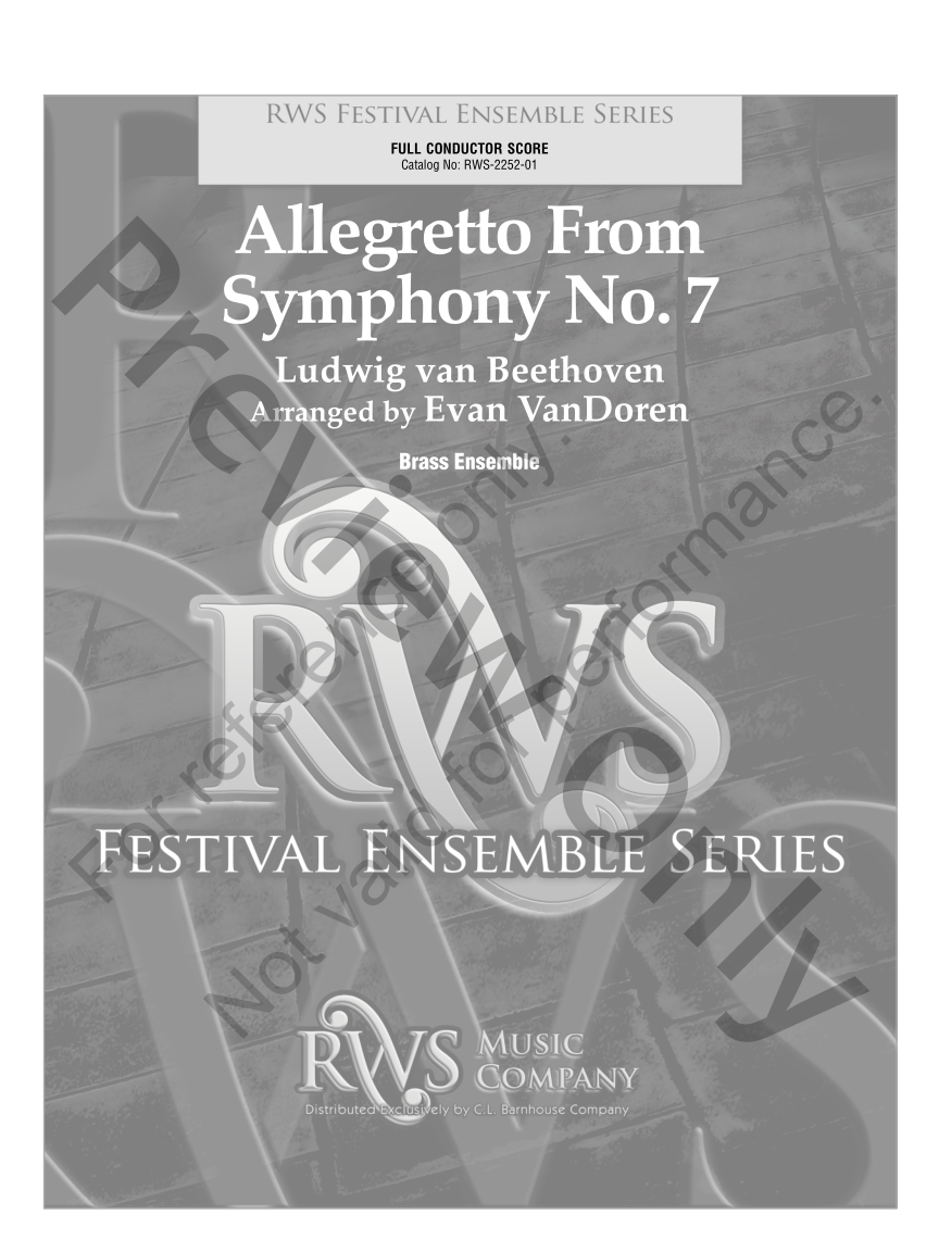 Allegretto from Symphony No. 7 Brass Ensemble