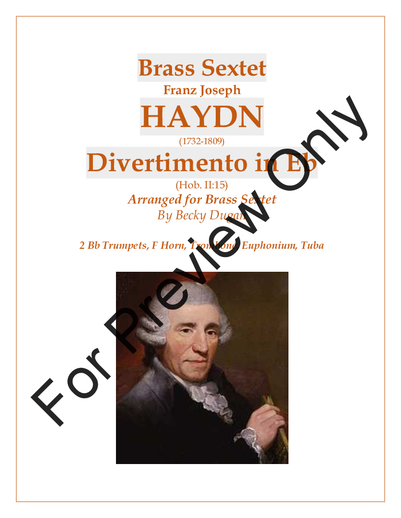 Divertimento in Eb Brass Sextet P.O.D.