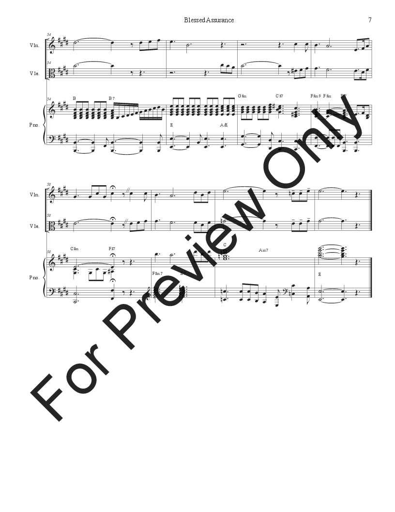 Blessed Assurance (Duet for Violin and Viola) P.O.D.