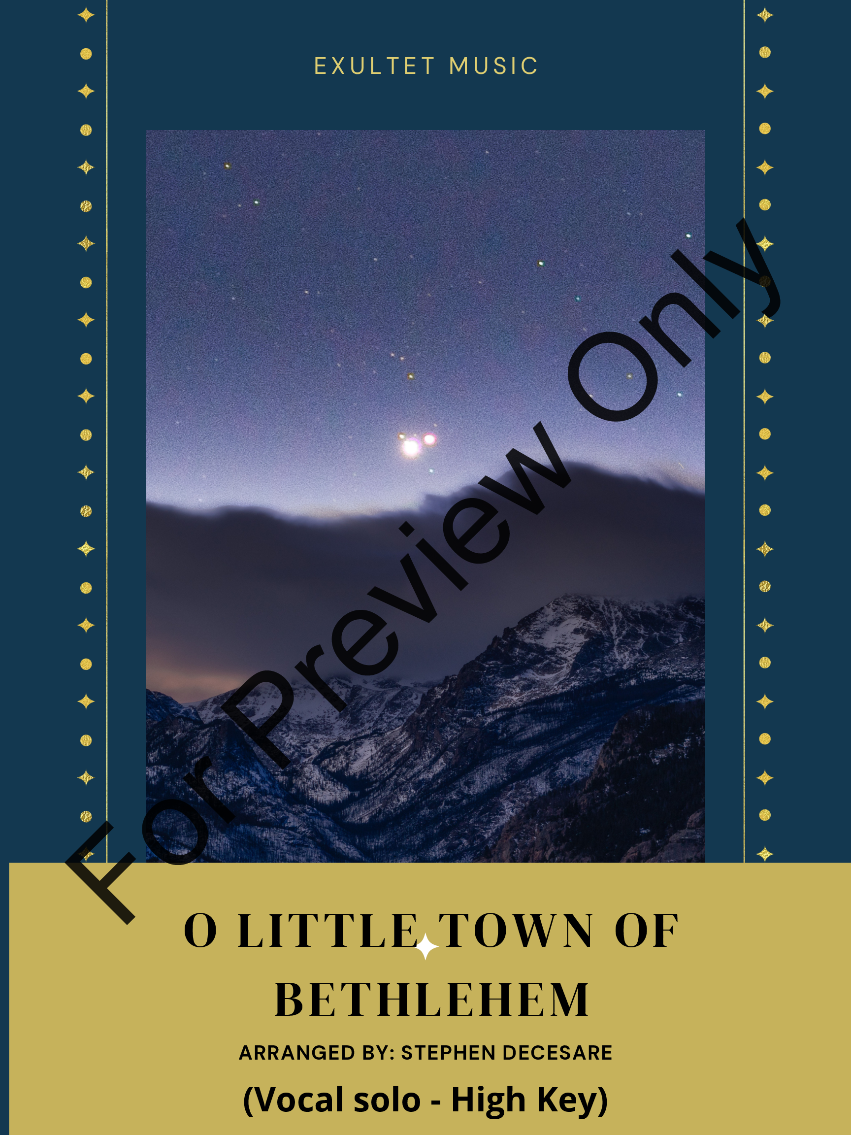 O Little Town Of Bethlehem (Vocal solo - High Key) P.O.D.