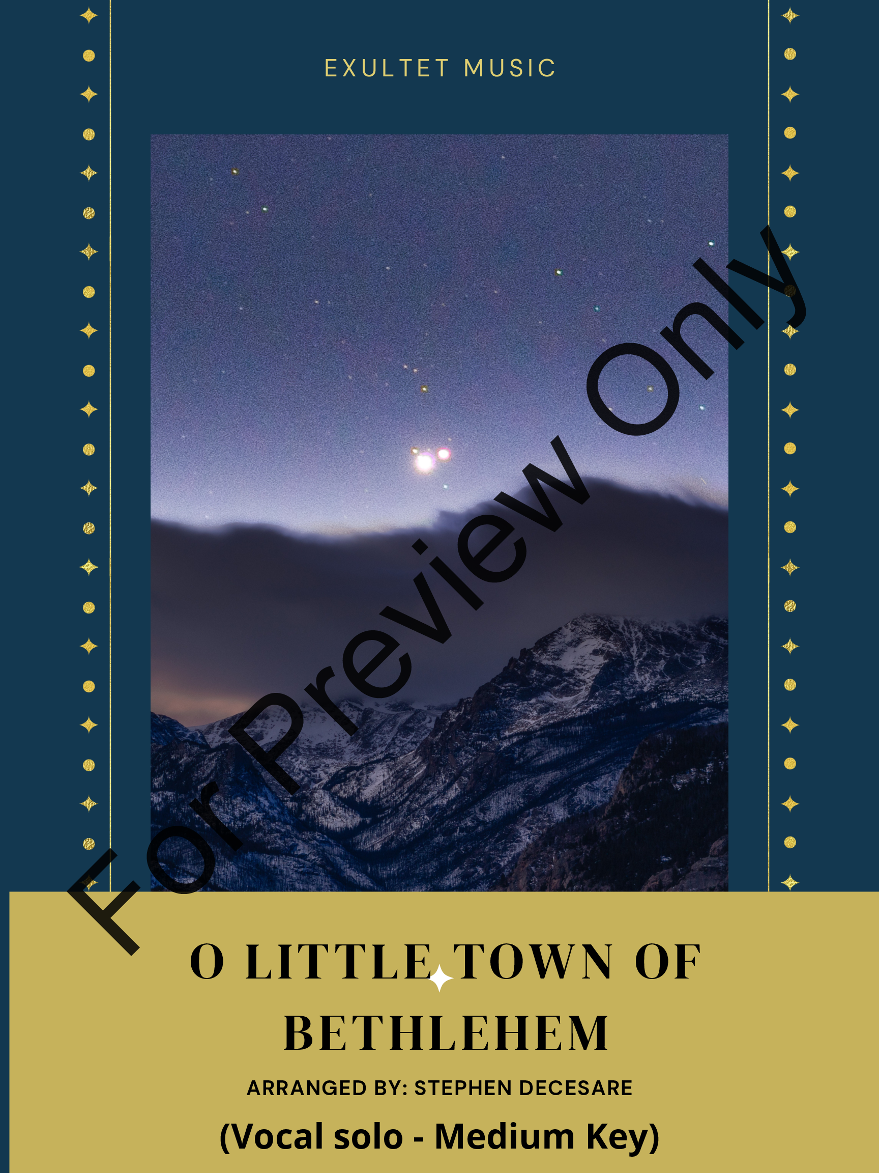 O Little Town Of Bethlehem (Vocal solo - Medium Key) P.O.D.