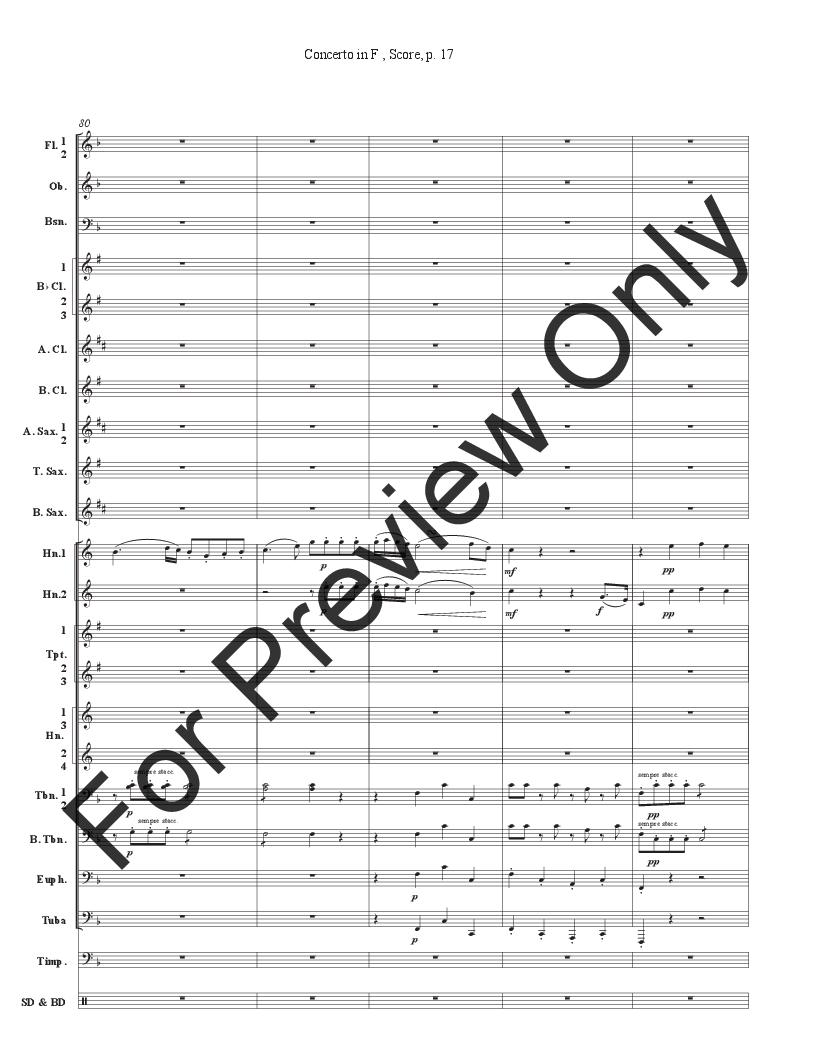 Concerto in F for Two Horns and Band