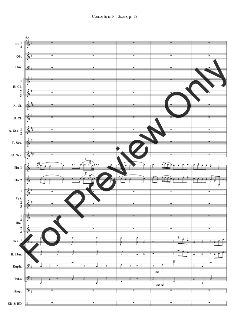 Concerto in F for Two Horns and Band