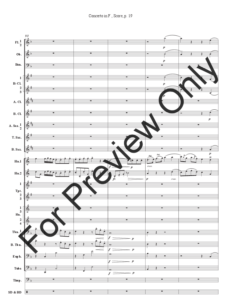 Concerto in F for Two Horns and Band