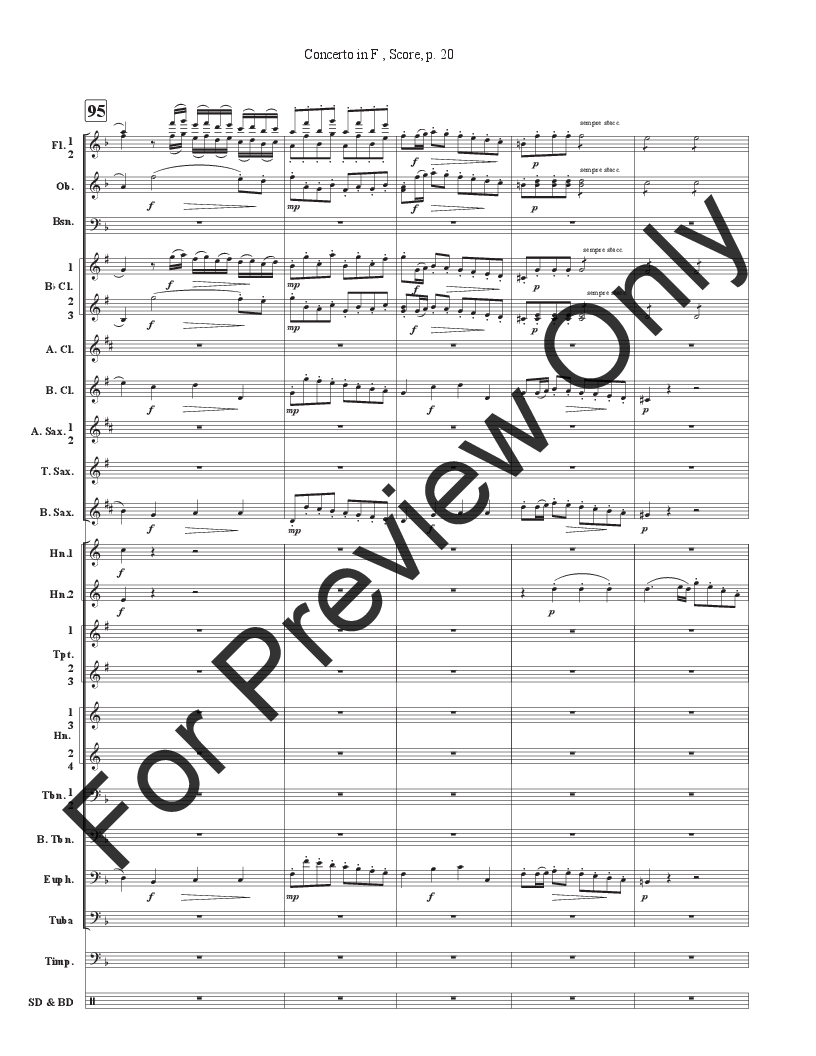 Concerto in F for Two Horns and Band