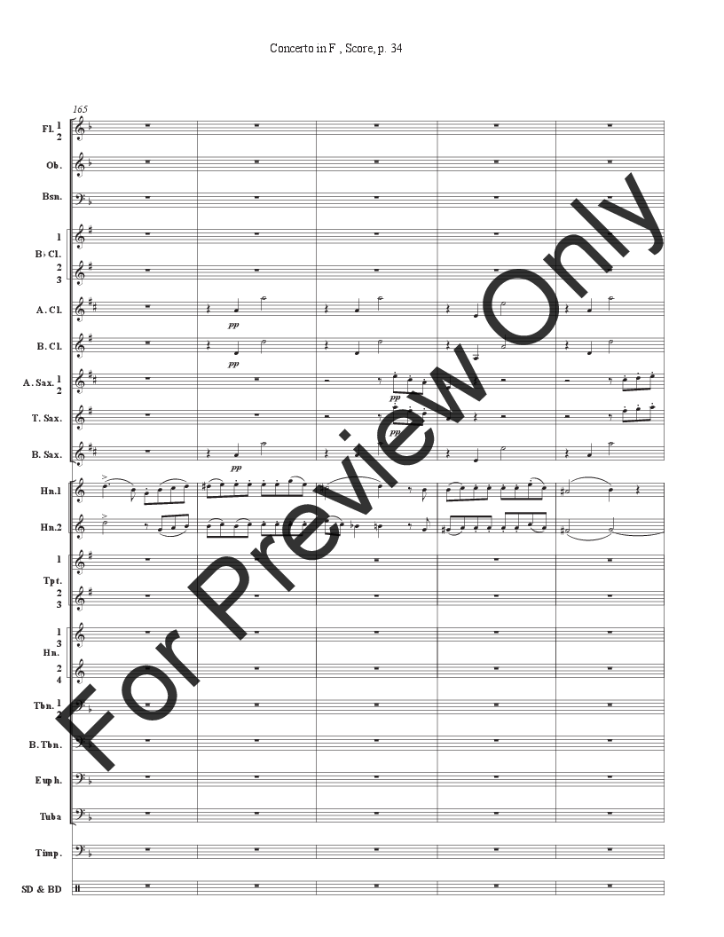 Concerto in F for Two Horns and Band