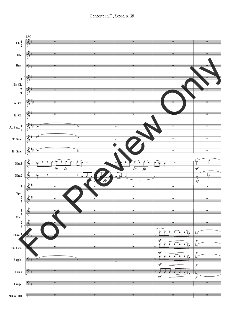 Concerto in F for Two Horns and Band