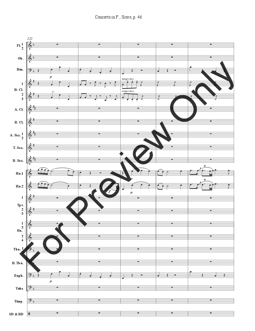 Concerto in F for Two Horns and Band