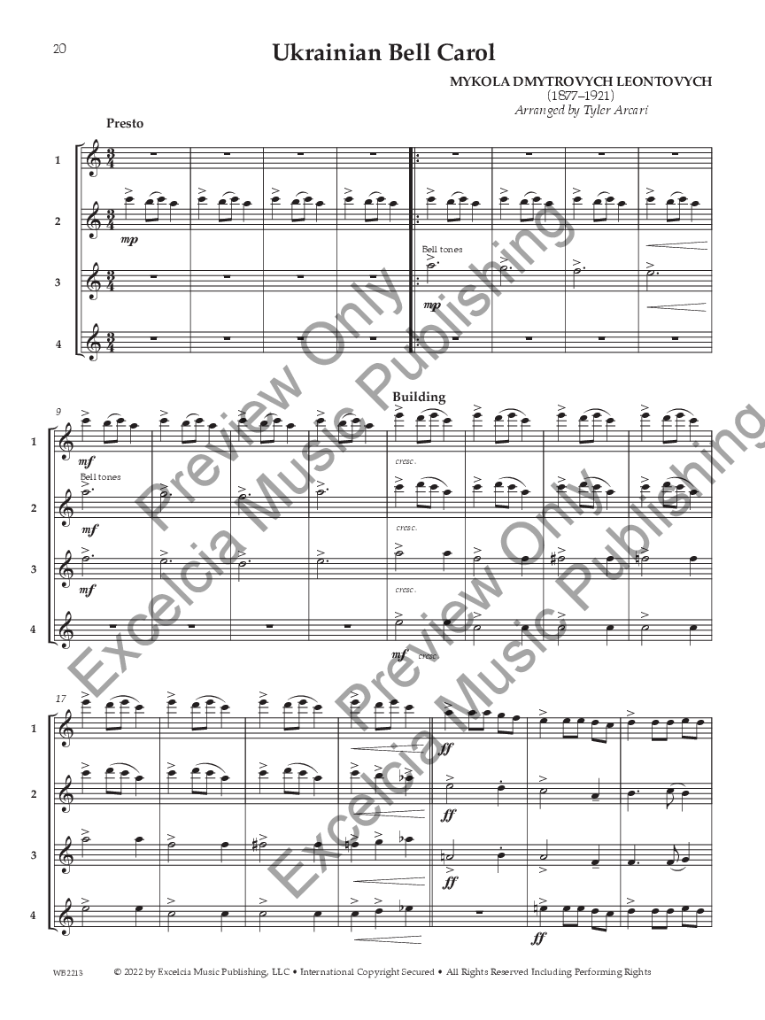 Adaptable Quartets for Christmas Tenor Sax