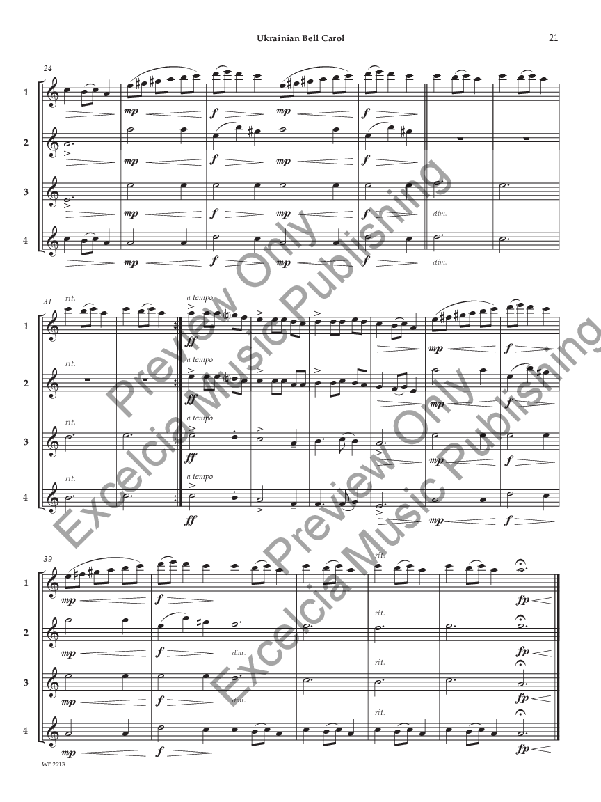 Adaptable Quartets for Christmas Tenor Sax