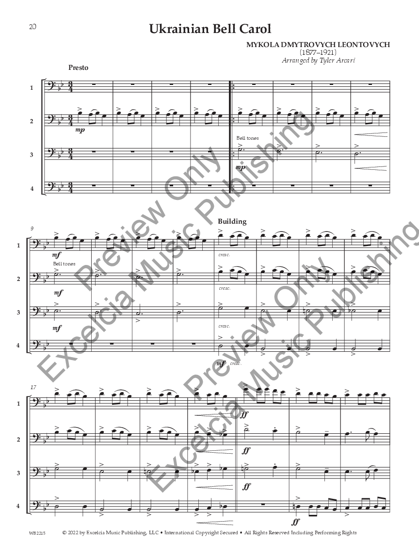 Adaptable Quartets for Christmas Trombone/ Baritone B.C./ Bassoon