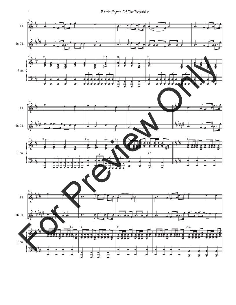 Patriotic Duets for Flute and Bb-Clarinet P.O.D.