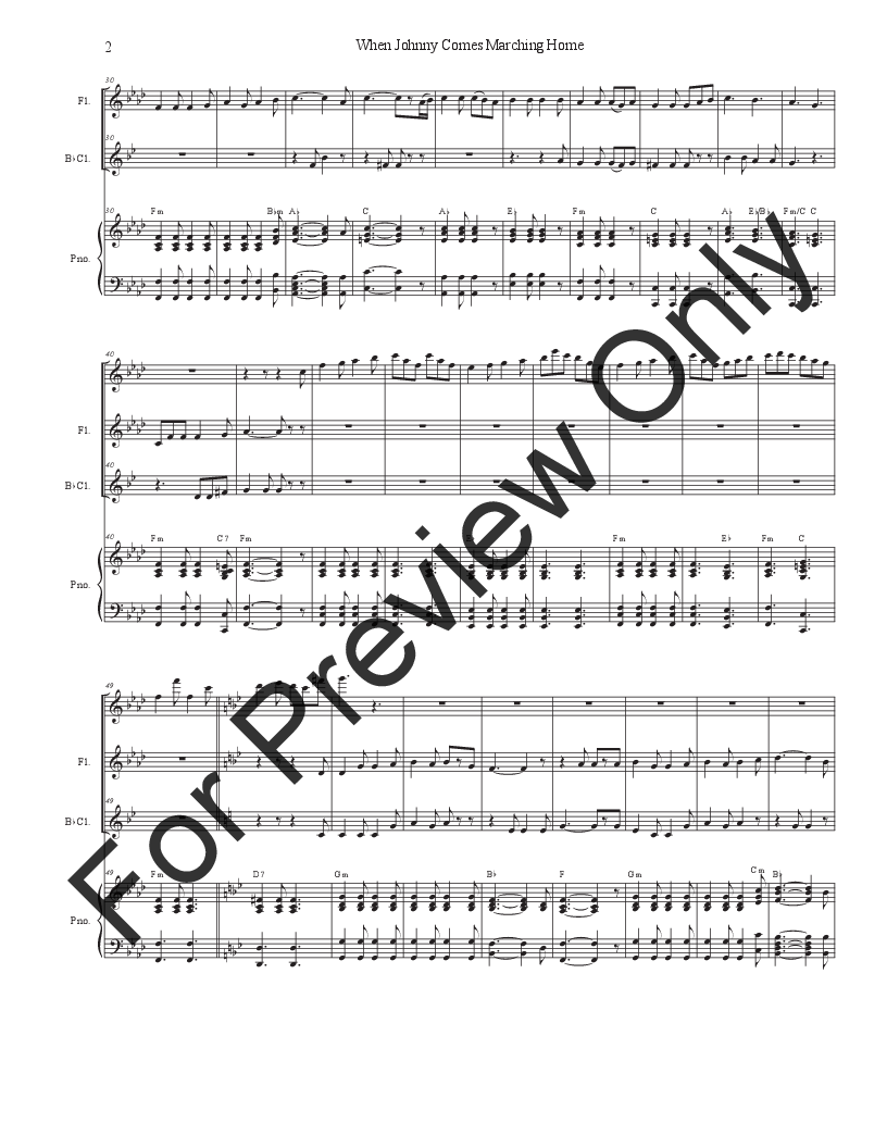 Patriotic Duets for Flute and Bb-Clarinet P.O.D.