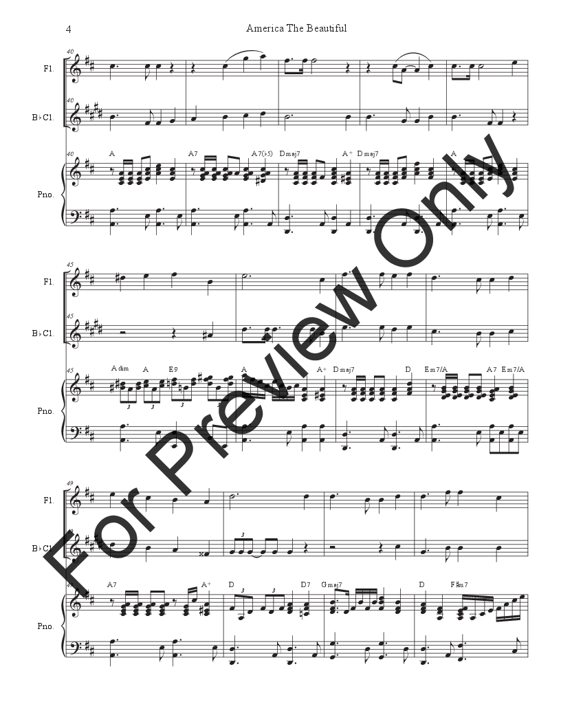 Patriotic Duets for Flute and Bb-Clarinet P.O.D.