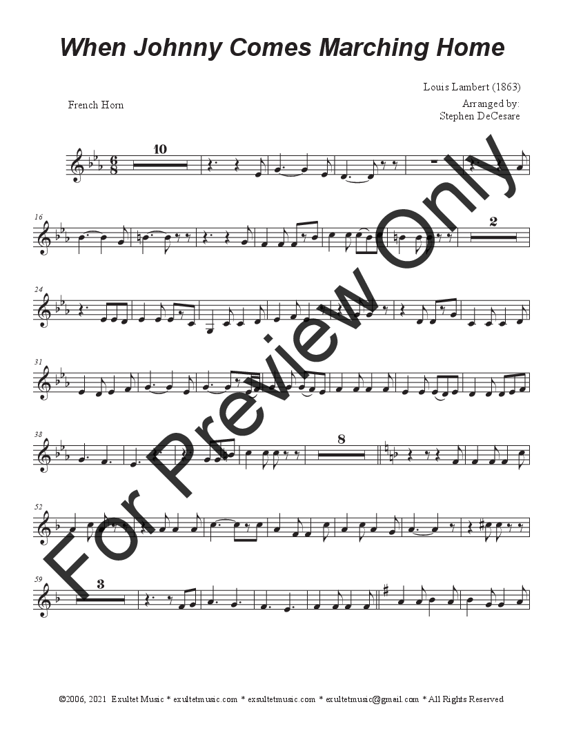 Patriotic Duets for Bb-Trumpet and French Horn P.O.D.