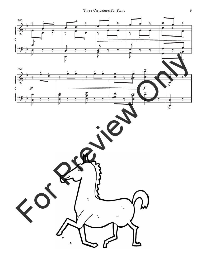 Three Caricatures for Piano P.O.D.