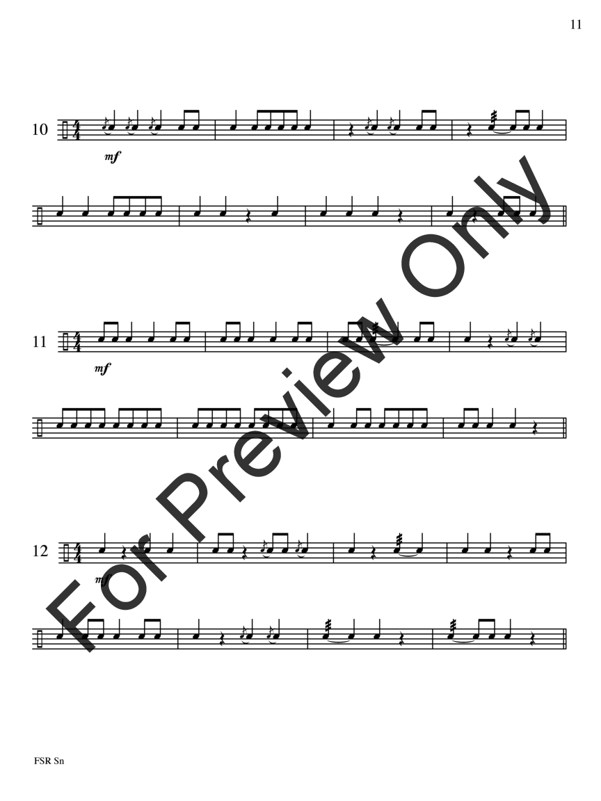 Festival Sight Reading: Snare Drum P.O.D.