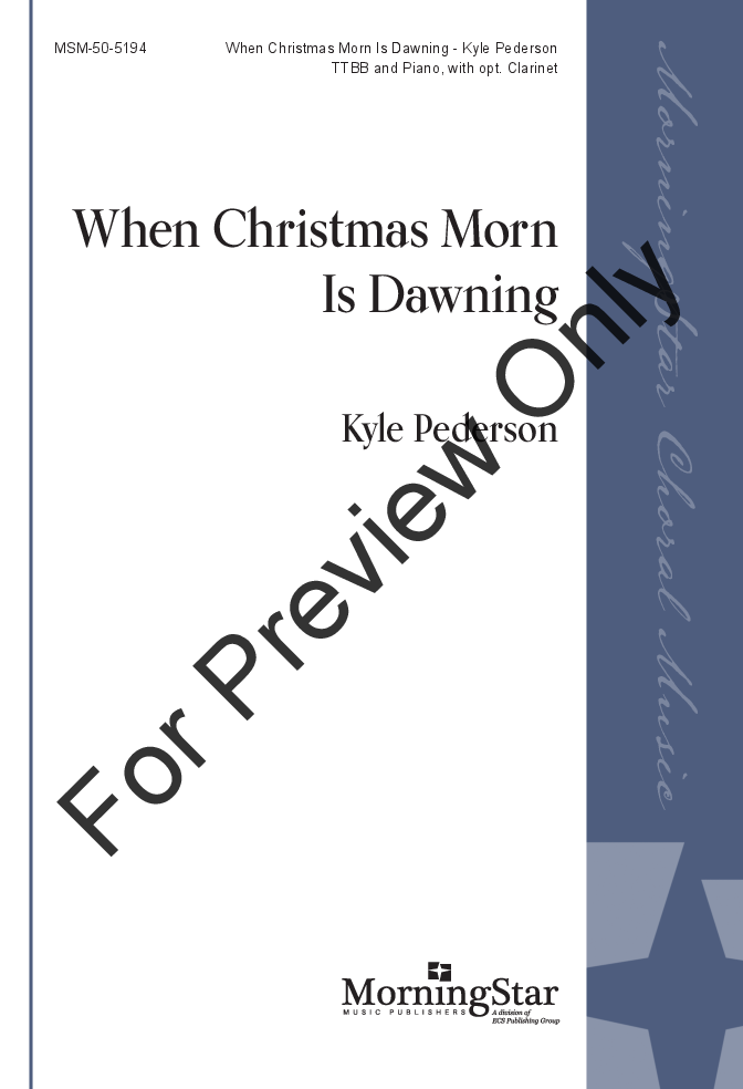 When Christmas Morn Is Dawning Large Print Edition P.O.D.