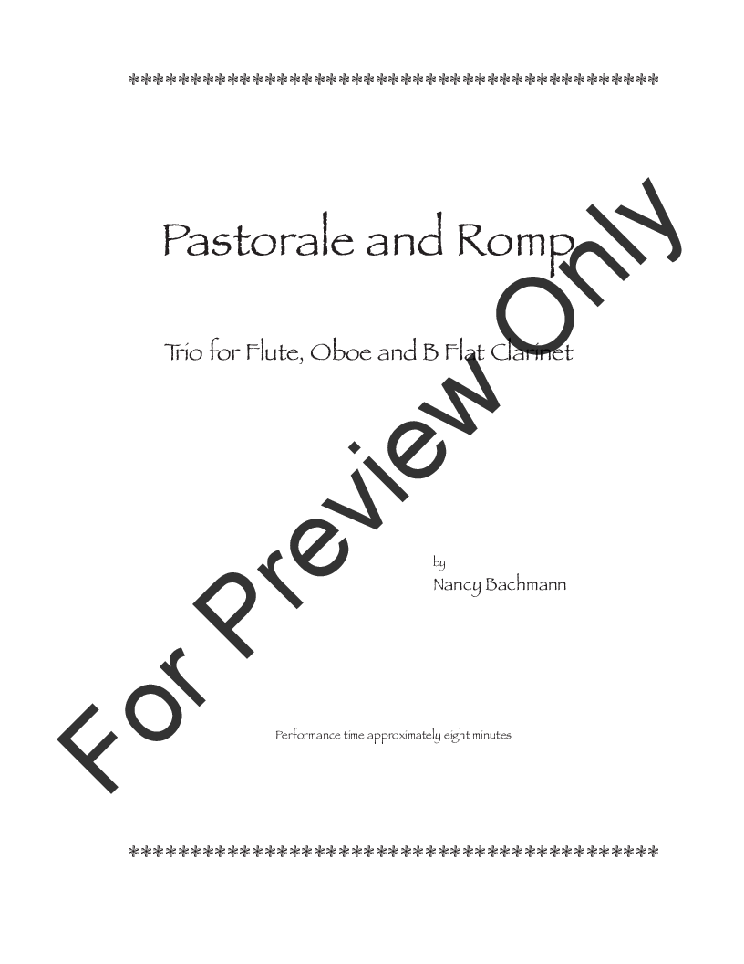 Pastorale and Romp P.O.D.