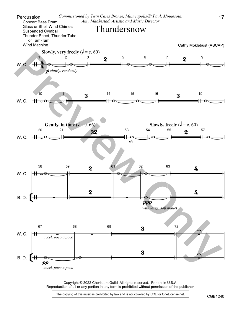 Thundersnow Full Score & Percussion Parts