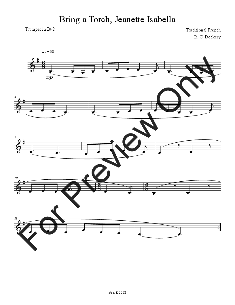 10 Christmas Duets for 2 Trumpets with Piano Accompaniment (Vol. 5) P.O.D.