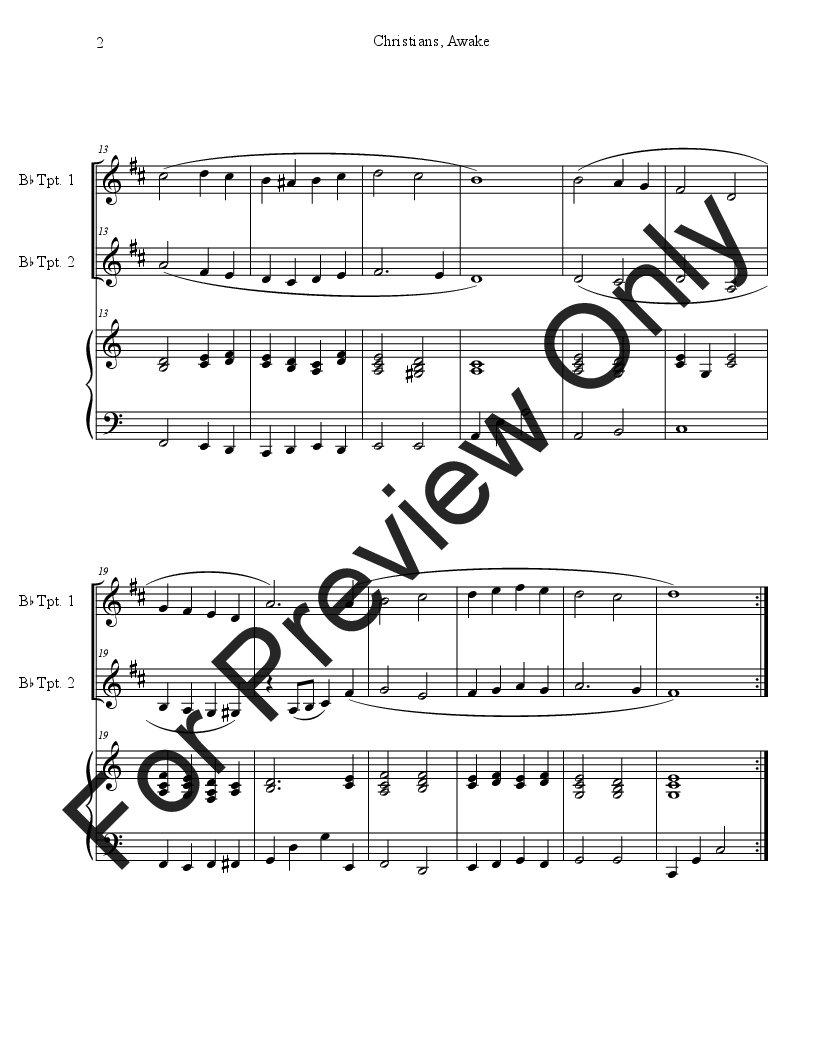 10 Christmas Duets for 2 Trumpets with Piano Accompaniment (Vol. 5) P.O.D.