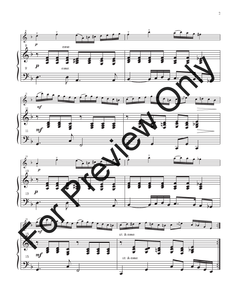 Three Short Pieces For Flute P.O.D.