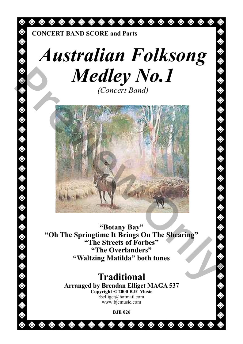 Australian Folksong Medley No. 1 - Concert Band P.O.D.
