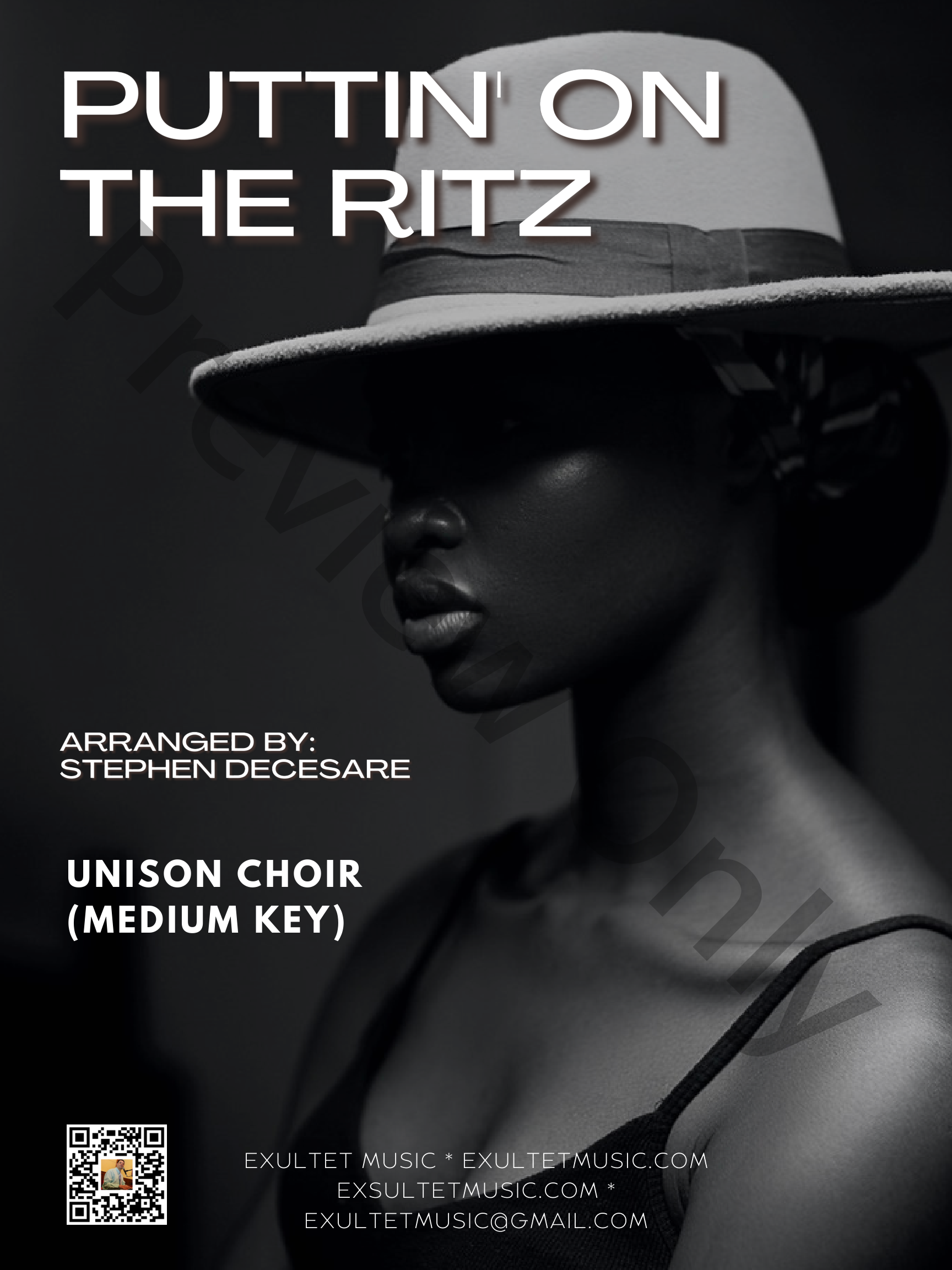 Puttin' On The Ritz (Unison choir - (Medium Key) P.O.D.