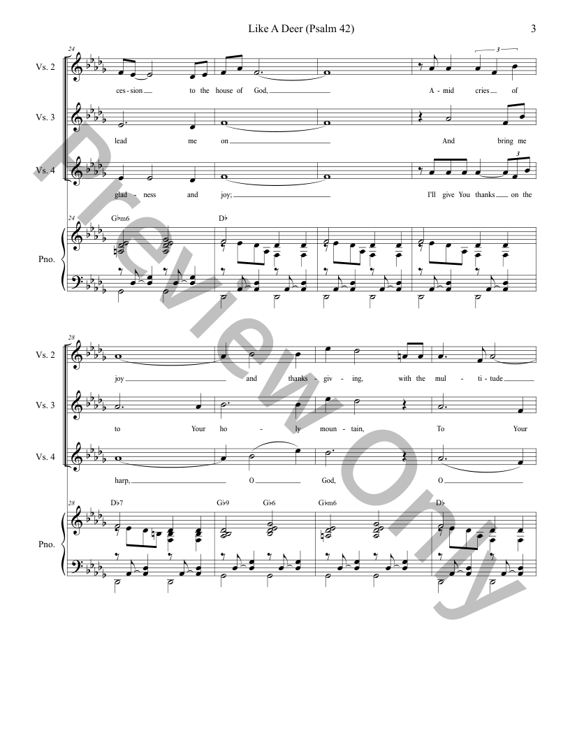 Like A Deer (Psalm 42) (Duet for Tenor and Bass solo) P.O.D.