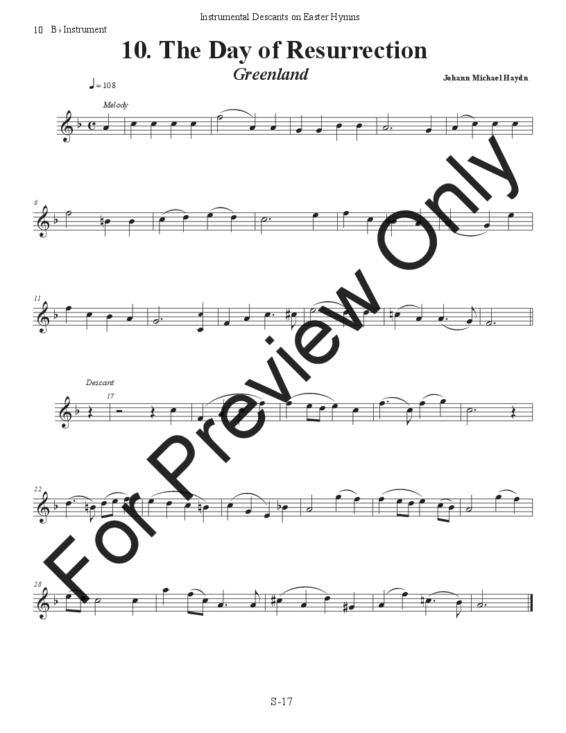 Instrumental Descants on Easter Hymns P.O.D.