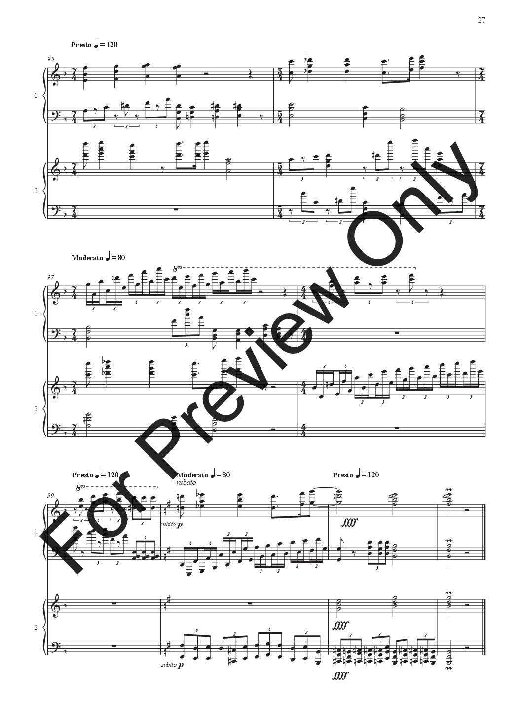 ''Group of Seven'' musical
  exhibition For Two Piano P.O.D.