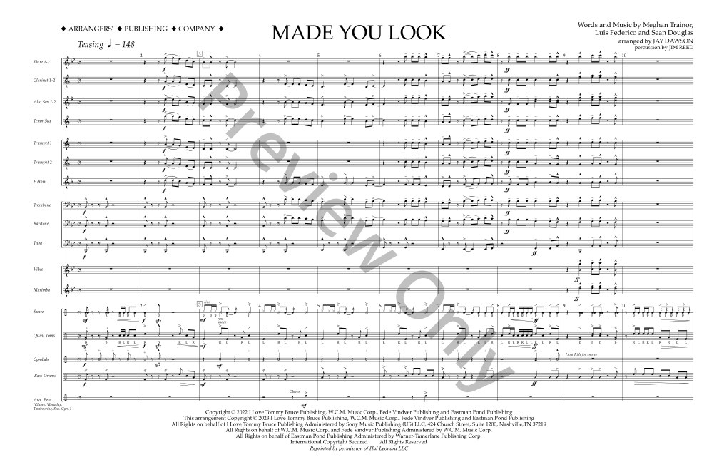 Made You Look by Meghan Trainor - Flute - Digital Sheet Music