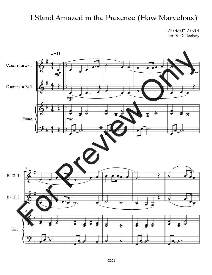 10 Easter Duets for 2 Clarinets and Piano - Vol. 1 P.O.D.