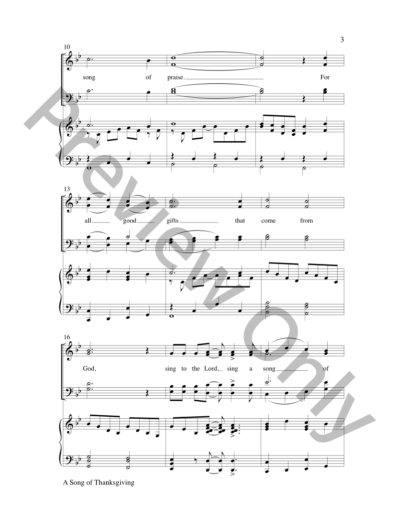 A SONG OF THANK-POTE-SATB - Hope Publishing Company