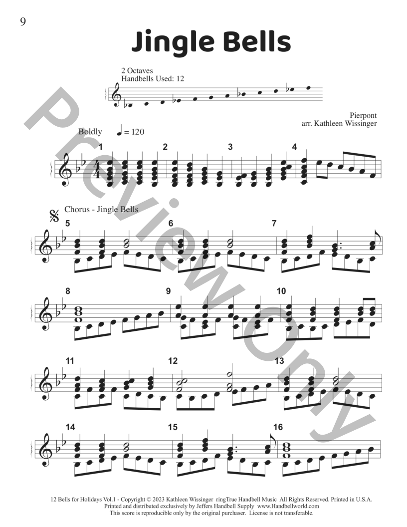 12 Bells for Holidays - B4-F6 2 Octaves