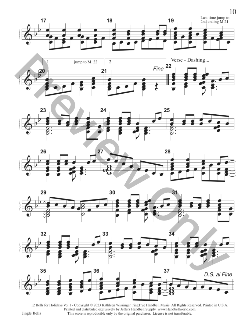 12 Bells for Holidays - B4-F6 2 Octaves