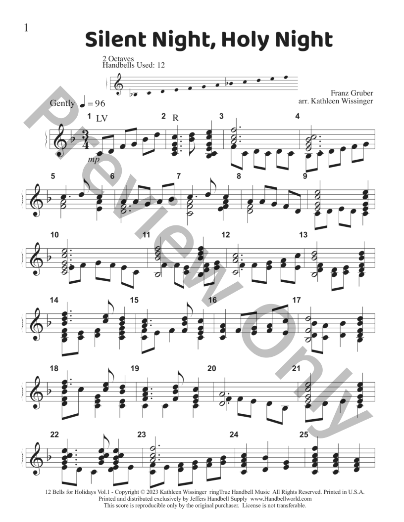 12 Bells for Holidays - B4-F6 2 Octaves