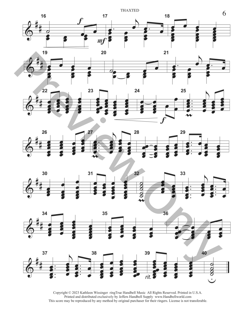 12 Bells for Thanksgiving - B4-F6 2 Octaves