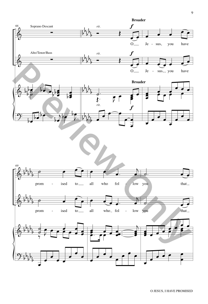 O Jesus I Have Promised Master - Misc Praise Songs Sheet music for