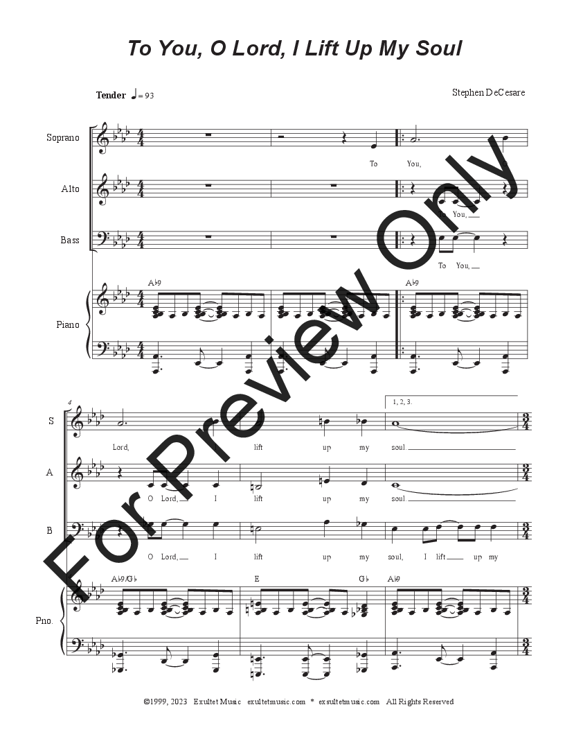 To You, O Lord, I Lift Up My Soul P.O.D