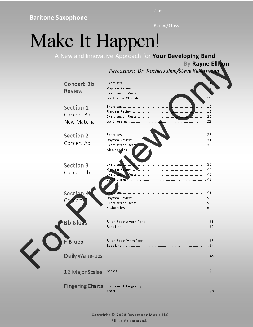 Make It Happen! Developing Band Method - Baritone Sax P.O.D