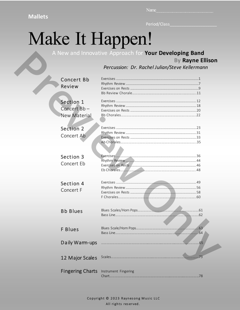 Make It Happen! Developing Band Method - Combined Percussion P.O.D