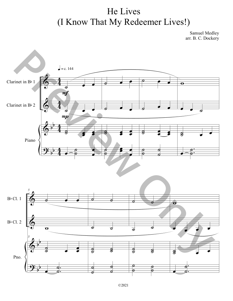 10 Easter Duets for 2 Clarinets and Piano - Vol. 2 P.O.D