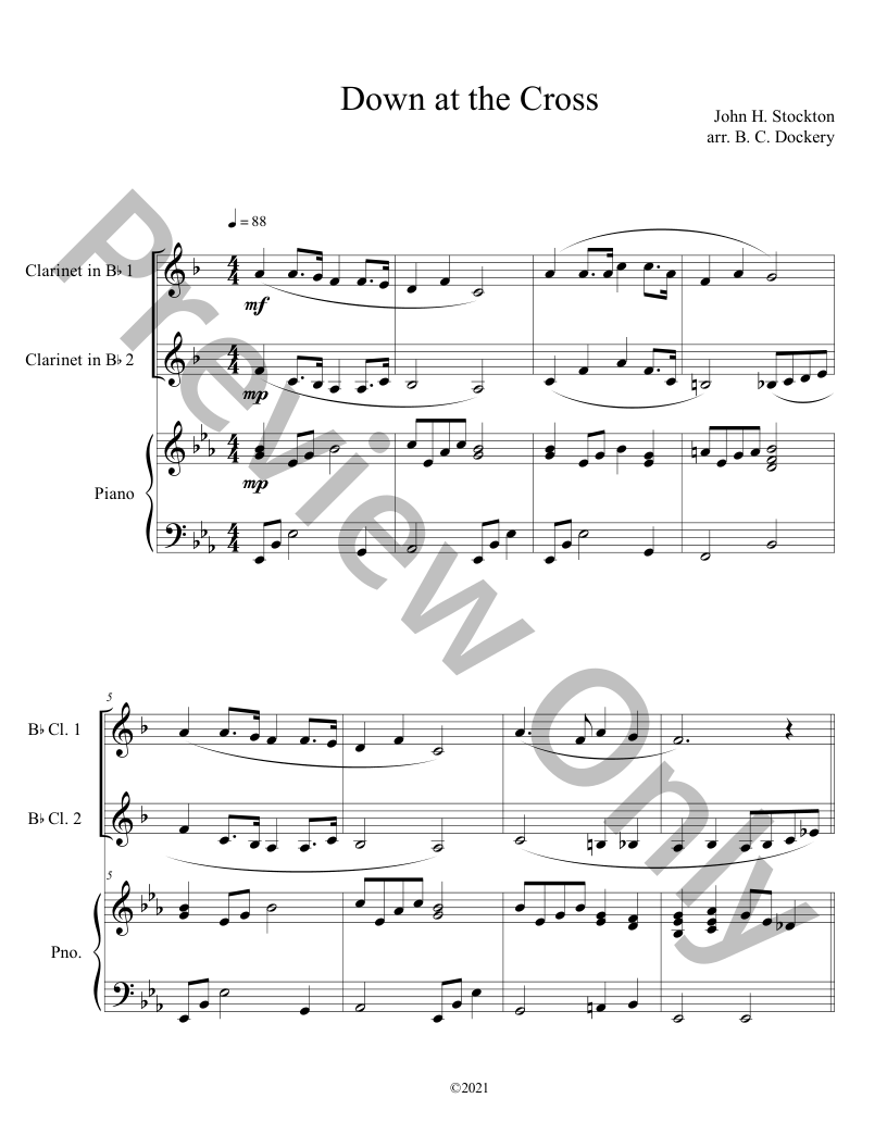 10 Easter Duets for 2 Clarinets and Piano - Vol. 2 P.O.D